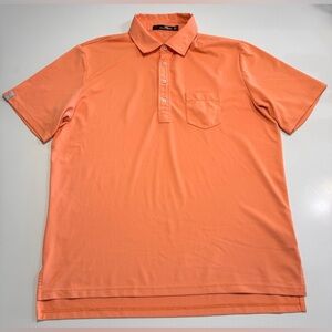 Ralph Lauren RLX Polo Men’s Size Large Orange Performance Golf Shirt Activewear